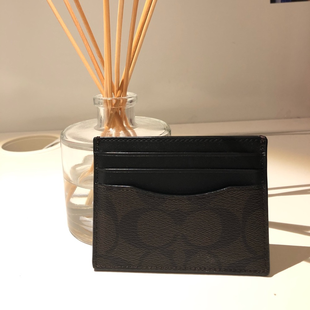 Coach Card holder in signature prints